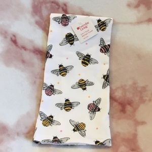 Yellow & Pink Honey Bumble Bees Kitchen Tea Towel NWT Cotton 16”x26”